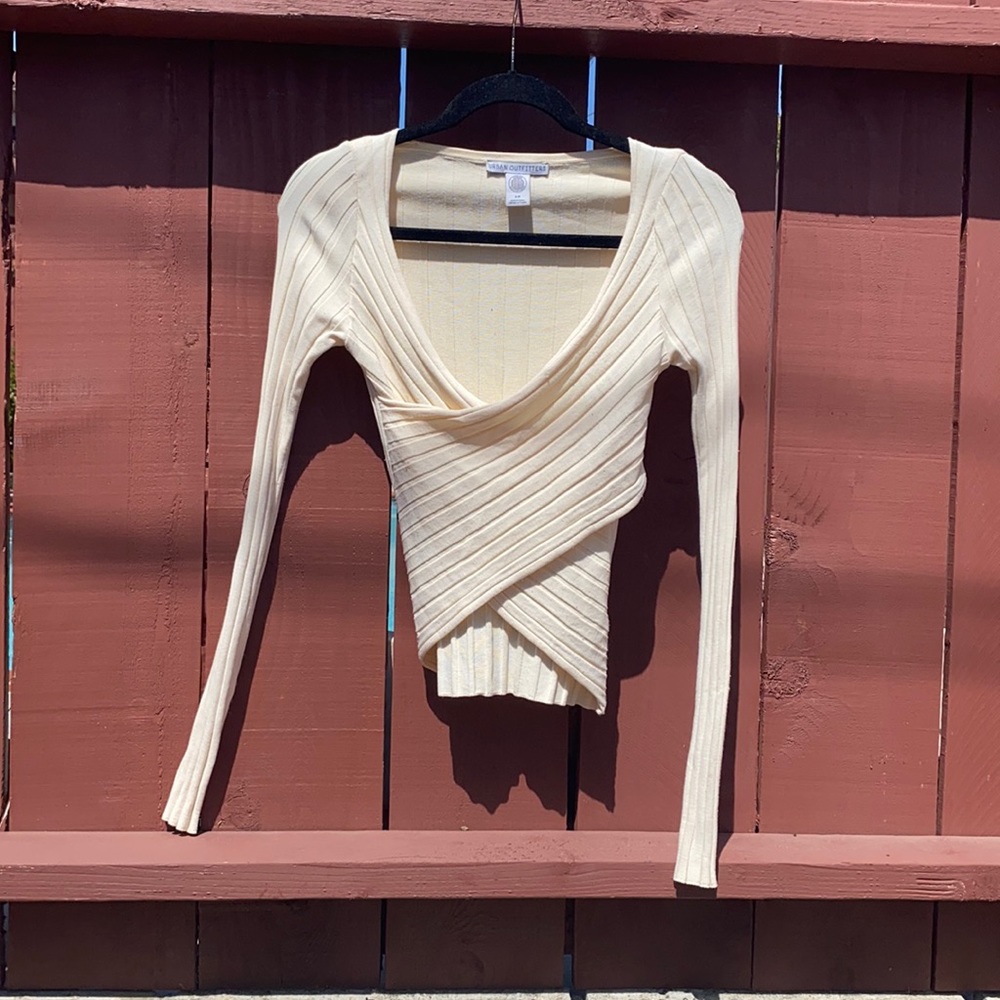 Urban Outfitters Wide Rib Wrap Top